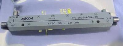 New macom .5 - 2 ghz directional coupler sma 20 db coup