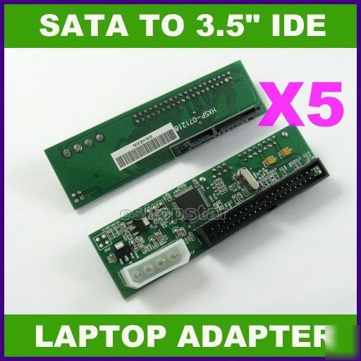 5 x sata hard drive to ide 40 pin adapter for desktop