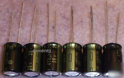 6X panasonic fm 470UF 25V low-esr capacitors 105C 10MM