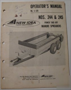 New original oem idea 244 - 245 spreader operator's man