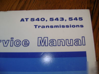 Service & parts manual for gm allison transmissions