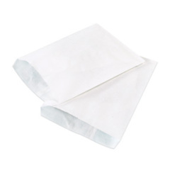 Shoplet select white flat merchandise bags 12 x 15