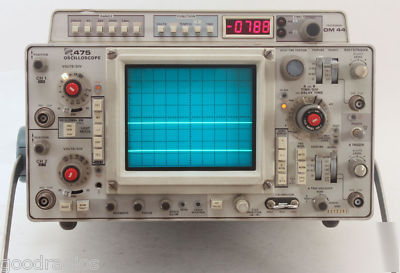 Tektronix 475 2 ch 200-mhz dm 44 oscilloscope must read