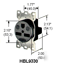  12PCS: 2POLE 3WIRE 30A 250V nema 6-30R receptacle