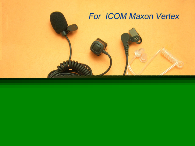 2 pin acoustic tube earpiece boom mic 4 icom radio 164