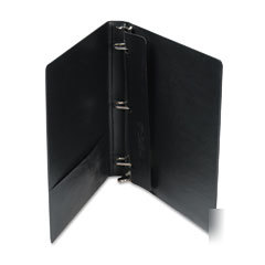 Angle d-ring binder, top load, 1 capacity, black, sold