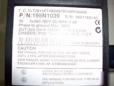 Danfoss VLT2800 195N1039 ac drive