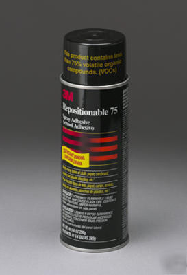 12 cans of 3M repositionable 75 spray adhesive 