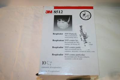 3M 8512 N95 particulate respirators 10 pack box 