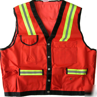 Hi-viz class ii red safety vest