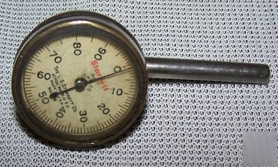 Starrett no 196 plunger dial test indicator gauge .001