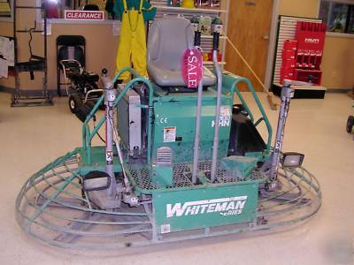 Whiteman ride on concrete power trowel dual 46