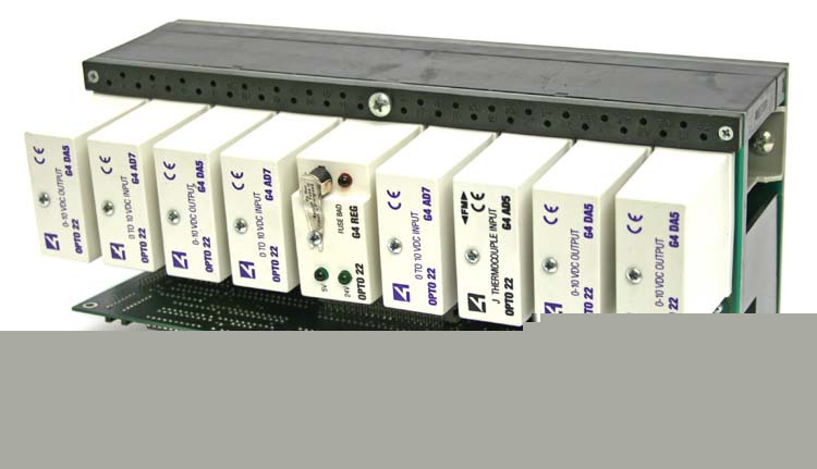 Opto 22 G4A8L analog i/o braib/brick 8-ch w/modules