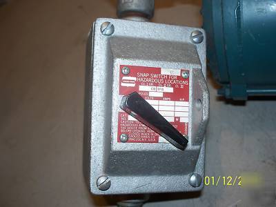 Reliance dutymaster 1/4 hp electric motor haz. location