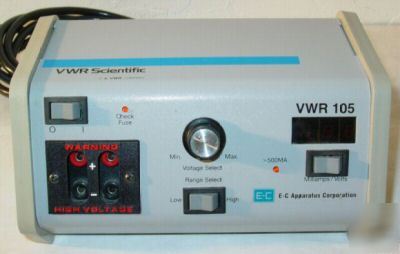 E-c apparatus vwr ec 105 constant voltage power supply