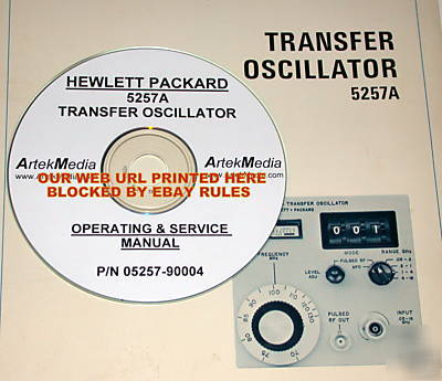 Hp 5257A transfer oscillator operating & service manual
