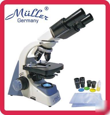 New binocular biological microscope 40-2000X | stage 