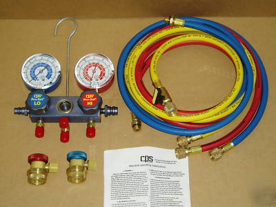 New cps R134A aluminum manifold set r-134A hose set