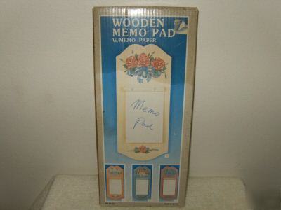 New decorative wall mount wood memo pad w. paper brand 