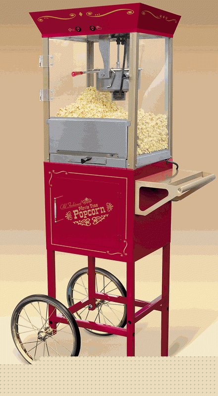 Popcorn machine with cart ccp-509 red