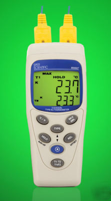 Sper scientific thermometer 2 channel type k/j - 800007
