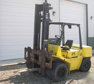 Tcm 8000LB forklift 2 stage pneumatic dual tire gas
