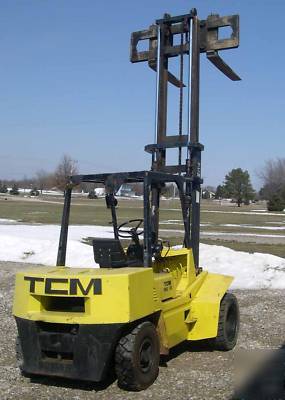 Tcm 8000LB forklift 2 stage pneumatic dual tire gas