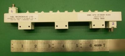 K&l rf microwave bandpass filter 7.800 ghz, 40 mhz data