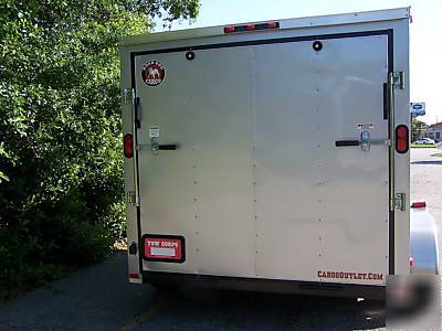 New 7X16 tradesman enclosed cargo motorcycle trailers