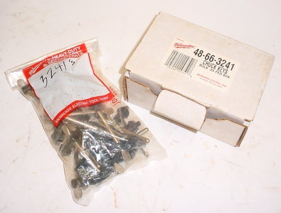 New lot 50 milwaukee power tool drill chuck keys 3/8