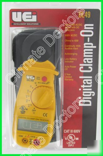 New uei DL49 digital clamp on amp meter hvac 