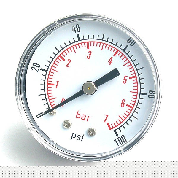 Pressure gauge 7 bar 100PSI water pipe testing tester
