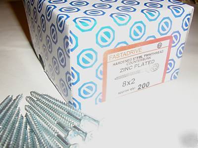 200 x 2 inch (10S) steel countersunk screws *bargain*