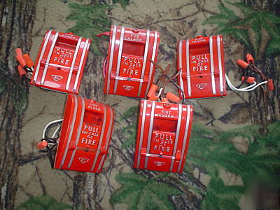 5 edwards non coded fire alarm stations cat no 270A spo