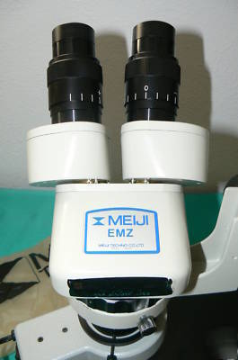 Microscope meiji emz-1 with stand & ring light reduced$