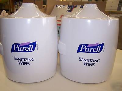 2-gojo purell hand sanitizer wipes wall mount dispenser