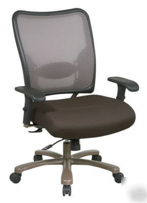 Executive air grid espresso seat big tall chair 400LBS