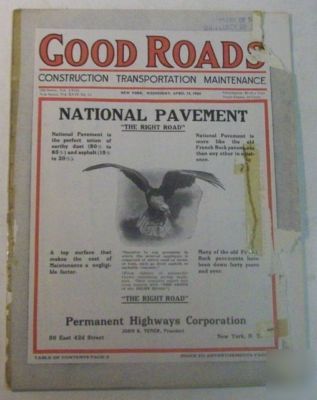 Good roads 1920 construction magazine vol.58, no.15