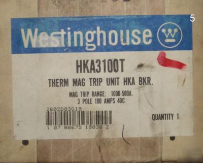 New - westinghouse thermal magnetic trip unit HKA3100T