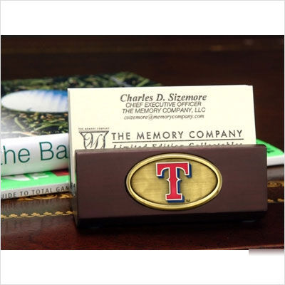The memory company texas rangers business card holder