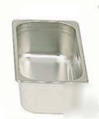 New 1 stainless steel steam table food pan 1/4 size 4