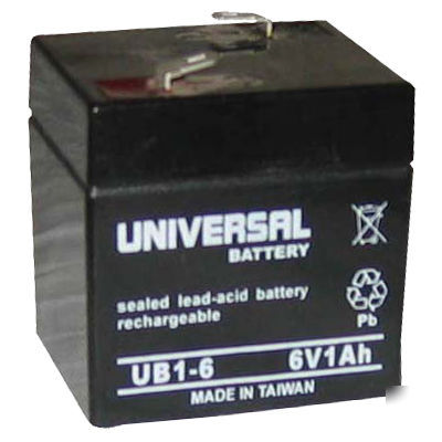 New 6V 1AH sealed lead acid battery upg sla UB610 40561