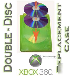 New double two 2 disc xbox 360 green game case dvd box