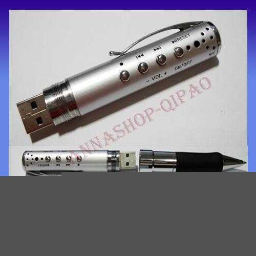 1* 2GB digital usb flash pen voice recorder MP3 player 