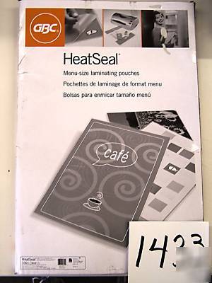 100-gbc heatseal laminating pouches,3MM,11-1/2