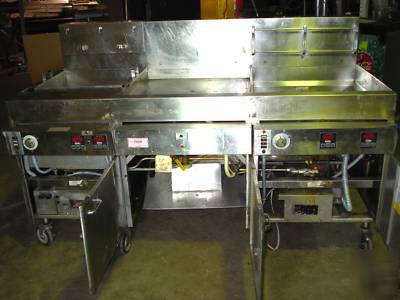 2001, hd commerl keating 2 fryers with dumster & filter
