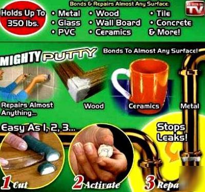 3 tubes mighty putty epoxy as seen on tv free shipping