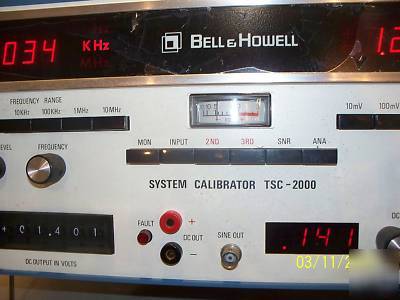 Bell & howell tsc-2000 tape or signal system calibrator