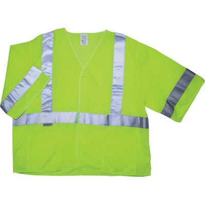 Class 3 high-visibility mesh safe vest lime/yellow xxl