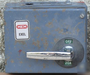 Mem exel electrical isolator switch single & 3 phase